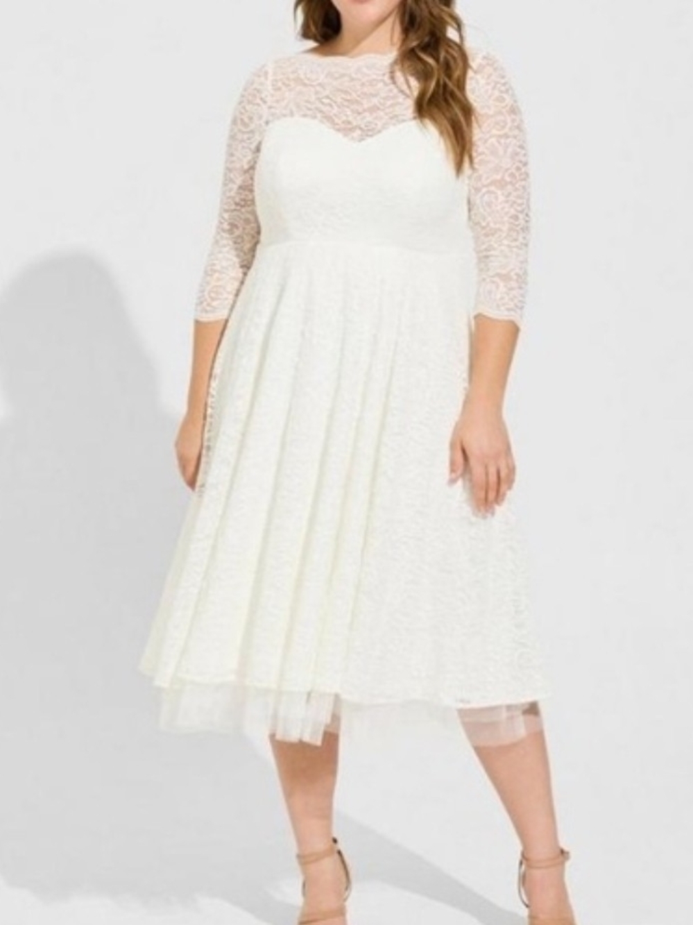Torrid Ever After tea length wedding dress